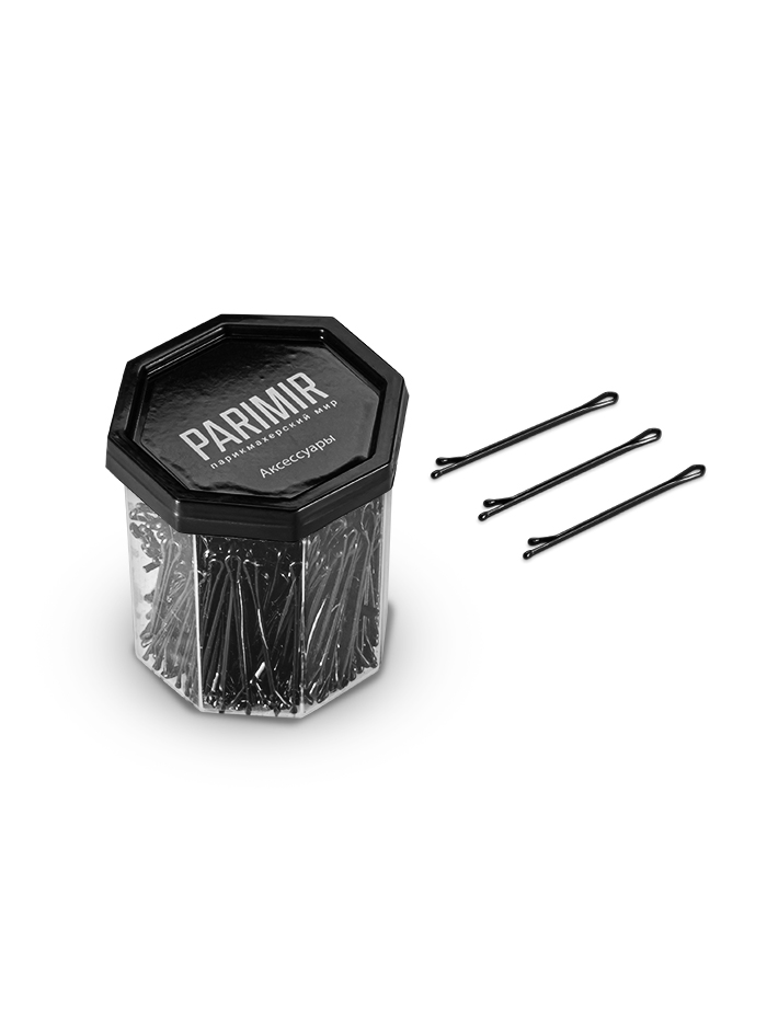 Невидимки прямые Parimir PRHI02 250 шт 60 мм Черный