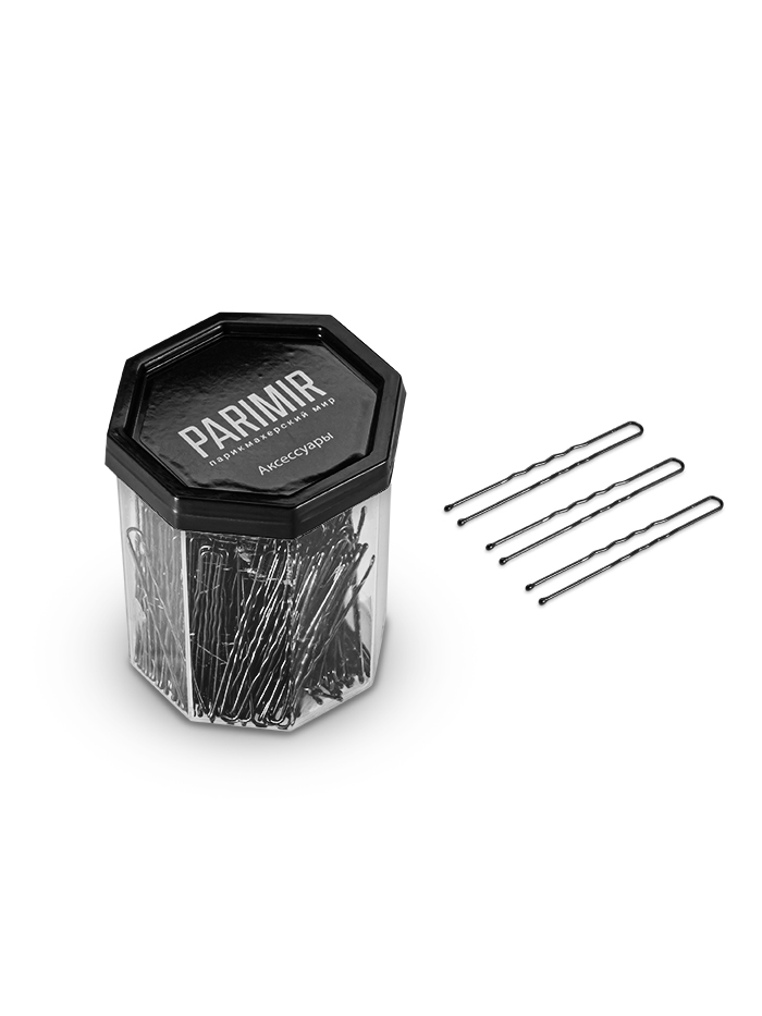 Шпильки волна Parimir PRSPIV02 350 шт 60 мм Черный